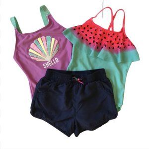 Girls Cat & Jack Swimwear - Includes 3 Pieces